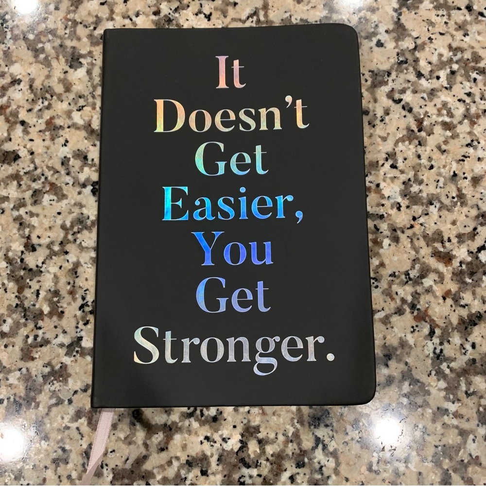 NWOT Torrid Black 6x8” Notebook with Inspirational Quote